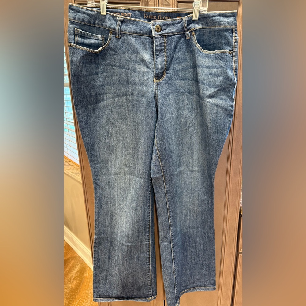 18P Curvy Boot by Faded Glory Women's Denim Boot Cut Jeans